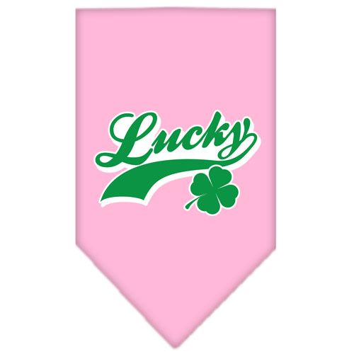Lucky Swoosh Screen Print Bandana Light Pink Large